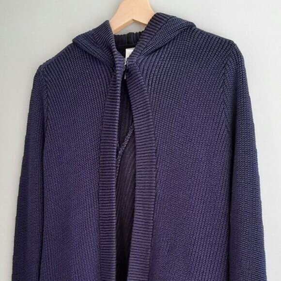 IVIVVA by Lululemon Cardigan Sweater w/ Hood Navy Kids Youth Sz 12 - Picture 5 of 12